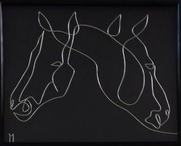 Încă 2 cai – desen-sculptură în fir continuu de sârmă de 1 mm 20180713_100646-1